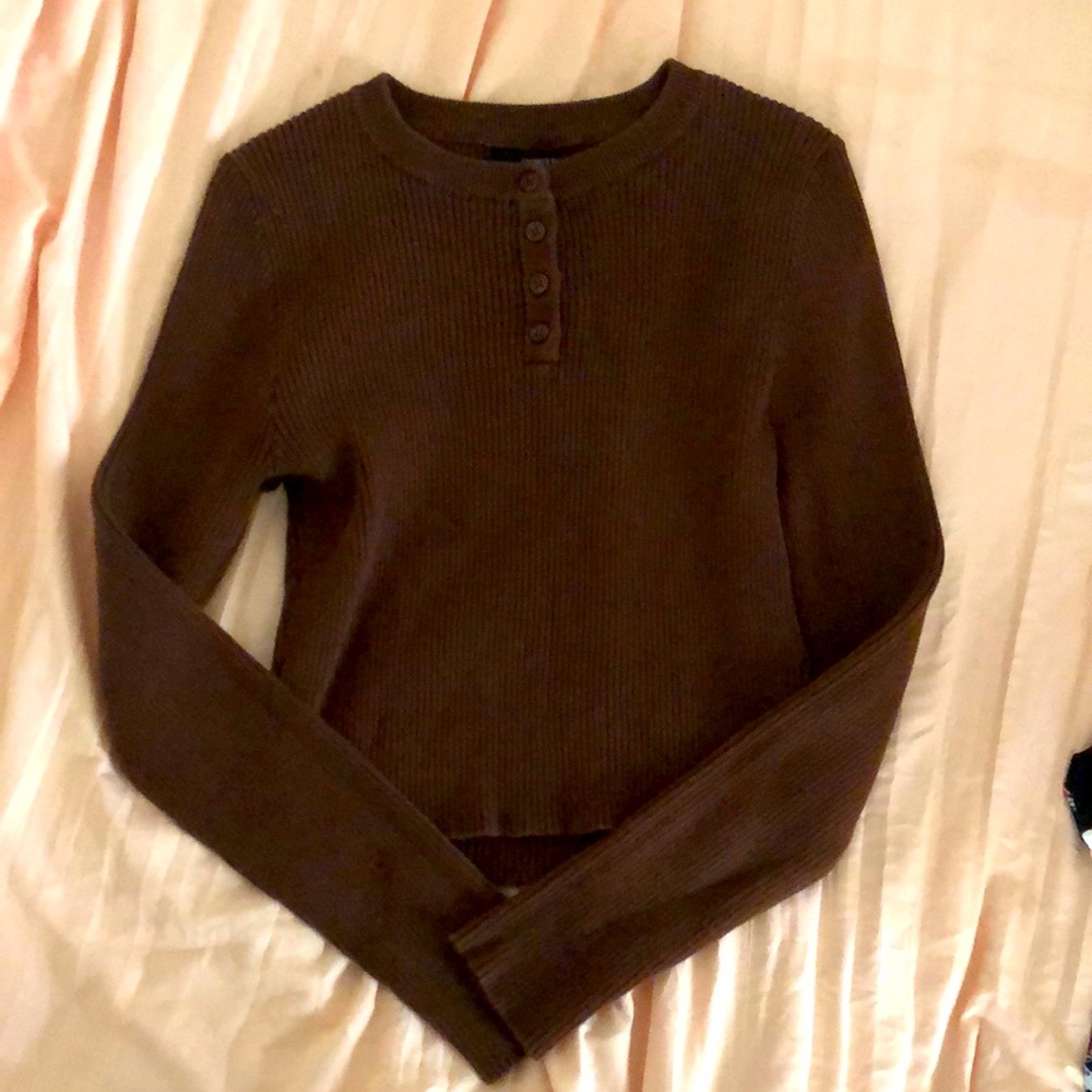 Forever 21 Ribbed Henley Top